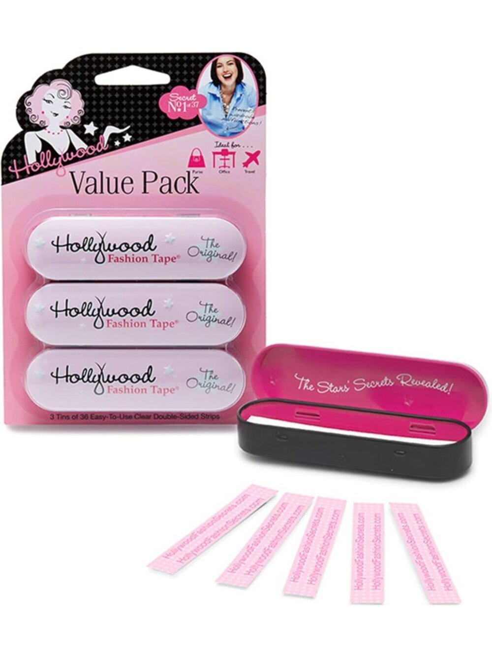 Double-Sided Fashion Tape & Body Tape - 108 Strips for Clothing & Skin Adhesion